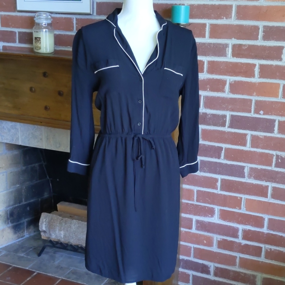 Loft Black 'pajama' dress